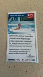 Sanadome Nijmegen 20% korting, Tickets en Kaartjes, Kortingen en Cadeaubonnen