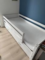 Lifetime kinderbed incl uitvalbeveiliging en lades 90x200, Gebruikt, 90 cm, Eenpersoons, Wit