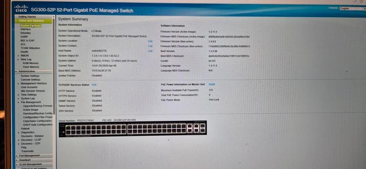 Cisco SG300-52P PoE Switch - Getest & Goed!, Computers en Software, Netwerk switches, Gebruikt, Ophalen of Verzenden