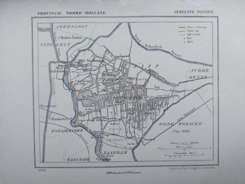 63 / Wormer Knollendam Jisp Wormerveer Zaandijk Krommenie, Antiek en Kunst, Kunst | Litho's en Zeefdrukken, Ophalen of Verzenden