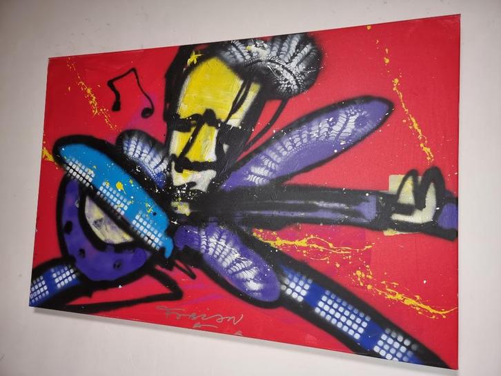 (Herman Brood ) op groot doek Fabian  Met certificaat, Antiek en Kunst, Kunst | Schilderijen | Klassiek, Ophalen