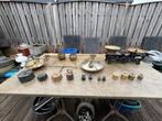 Antieke weegschaal, bascule, balans met (koperen) gewichten, Antiek en Kunst, Antiek | Gereedschap en Instrumenten, Ophalen of Verzenden