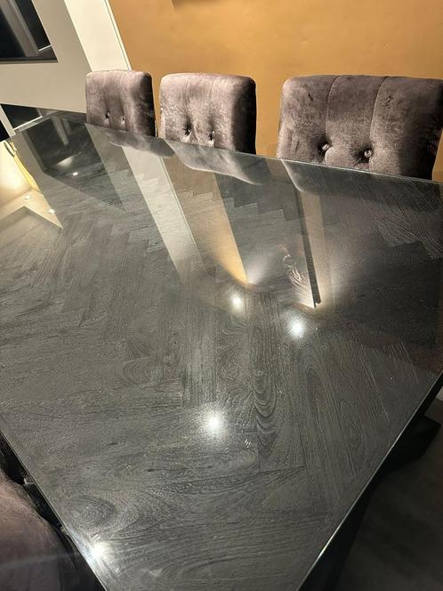 Eettafel met stoelen, Huis en Inrichting, Tafels | Eettafels, 50 tot 100 cm, Vijf personen of meer, Rechthoekig, Ophalen