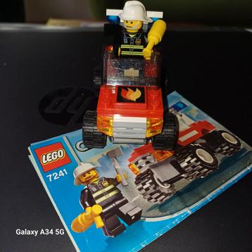 Lego City 7241 Brandweerman met Wagen - Compleet! beschikbaar voor biedingen
