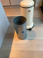 Wesco Baseboy 20L Amandel met binnen emmer, Gebruikt, Met pedaal, 50 tot 75 cm, Ophalen of Verzenden