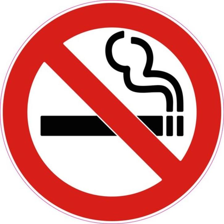 Rond wandbord Niet Roken No smoking (vintage look), Huis en Inrichting, Woonaccessoires | Tekstborden en Spreuken, Nieuw, Ophalen of Verzenden