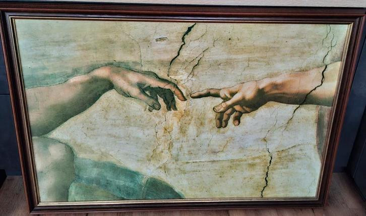 Schepping van Adam, handen van God en Adam., Antiek en Kunst, Kunst | Schilderijen | Klassiek, Ophalen