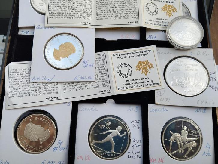 Canada 1 ounce zilveren Proof Olympics puur zilver met goud, Postzegels en Munten, Munten | Amerika, Losse munt, Noord-Amerika