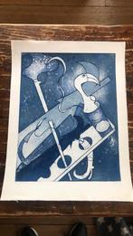 Oude zeefdruk, Antiek en Kunst, Kunst | Litho's en Zeefdrukken, Ophalen of Verzenden