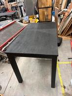 Houten eettafel met Stalen Frame, Huis en Inrichting, Tafels | Eettafels, Ophalen, Gebruikt, 100 tot 150 cm, 50 tot 100 cm