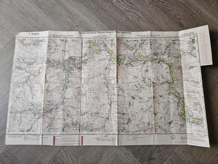 WW2 Oostfront Duitse Beutekarte, Verzamelen, Militaria | Tweede Wereldoorlog, Ophalen of Verzenden