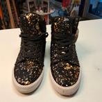 Supra skytop sneakers zwart & goud pailletjes mt 41 nr 47565, Supra, ., Zwart, Ophalen of Verzenden