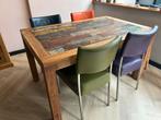 Eettafel 140 x 90 x 78, Ophalen, Gebruikt, 100 tot 150 cm, Vier personen