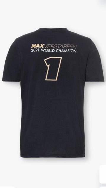 ✅ Max Verstappen MAAT XL World Champion T-shirt 2021 RB16B beschikbaar voor biedingen