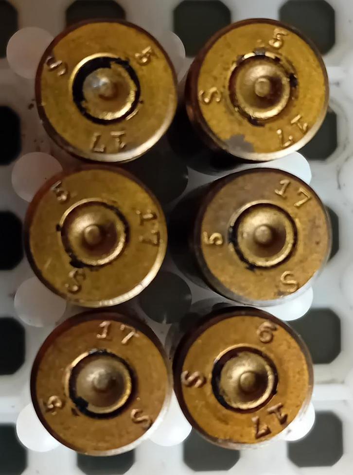 6 LEGE  Luger 9mm hulzen WO1 1917, Verzamelen, Militaria | Tweede Wereldoorlog, Landmacht, Hulzen of Bodemvondsten, Duitsland