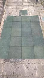 Rubberen tegels, Tuin en Terras, Tegels en Klinkers, Ophalen, Gebruikt, Overige typen, Rubber