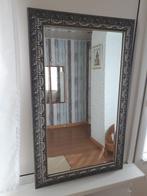 zware facetgeslepen spiegel met zilverkleurige lijst, Ophalen, Gebruikt, 100 tot 150 cm, Rechthoekig