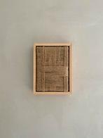 Handgemaakt jute kunstwerk 13x18 cm incl lijst, Ophalen of Verzenden