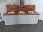 Houten voer drinkbakstandaard met 3-4 rvs schalen div.maten, Dieren en Toebehoren, Ophalen, Info@rwhoutidee.nl, Nieuw, Wervershoof