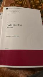 uva reader recht en gedrag, Boeken, Ophalen of Verzenden, Zo goed als nieuw