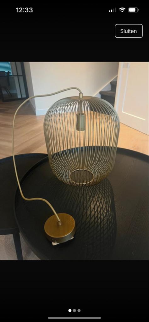 Hanglamp Karwei Vic Goud - Nieuw in doos!, Huis en Inrichting, Lampen | Hanglampen, Nieuw, 75 cm of meer, Metaal, Ophalen of Verzenden