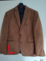 Heren colbert Suède L, Ophalen of Verzenden, Zo goed als nieuw, Bruin