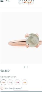 Bron ring rose goud rosegoud serie catch groene saffier 18k, Sieraden, Tassen en Uiterlijk, Bron@hotmail.com, Ophalen of Verzenden