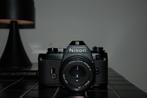 Nikon EM Black analoog camera + lens in goede conditie, Spiegelreflex, Gebruikt, Ophalen of Verzenden, Nikon