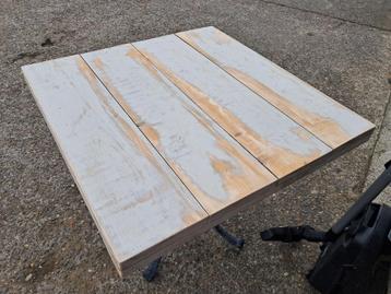 Steigerhouten ex horeca blad 80x78 cm beschikbaar voor biedingen
