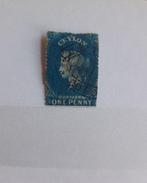 Sri Lanka / Ceylon, one penny, Koningin Victoria (gehavend), Postzegels en Munten, Postzegels | Azië, Ophalen of Verzenden, Zuid-Azië