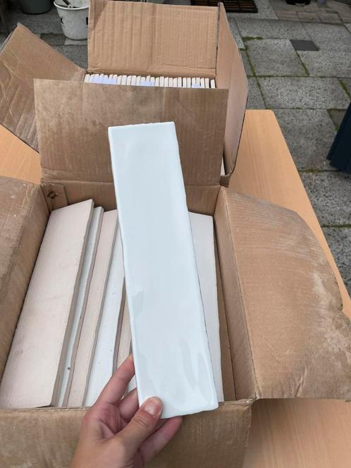 Sottocer Block Wandtegel | 7.6x30.2x0.8cm | white glossy, Doe-het-zelf en Verbouw, Tegels, Nieuw, Wandtegels, Keramiek, Minder dan 20 cm