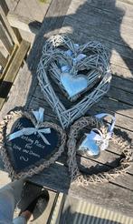 Landelijke Rieten Hangers - Hartvorm, Huis en Inrichting, Ophalen of Verzenden, Zo goed als nieuw