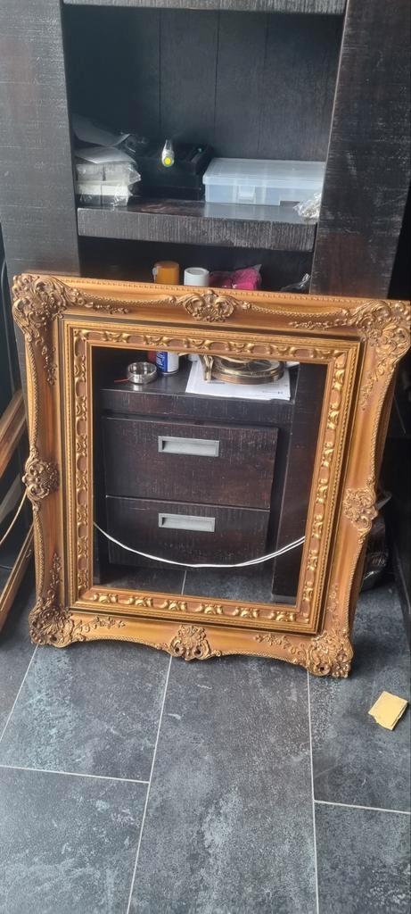 Antieke vergulde barok schilderijlijst, Antiek en Kunst, Curiosa en Brocante, Ophalen of Verzenden