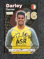 Feyenoord spelerskaart Darley Torres met handtekening, Ophalen of Verzenden, Zo goed als nieuw