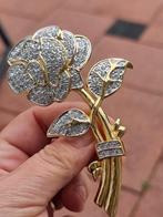 Vintage 80's verguld gemerkt Nolan Miller broche, Sieraden, Tassen en Uiterlijk, Broches, Ophalen of Verzenden, Zo goed als nieuw