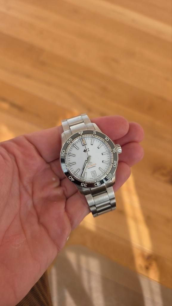Christopher Ward C300 Trident 38mm - Witte Plaat, Sieraden, Tassen en Uiterlijk, Horloges | Heren, Overige merken, Staal, Ophalen of Verzenden