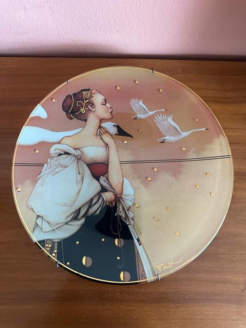 Luxe wandbord kristal goud Michael Parkes Goebel Artis Orbis, Huis en Inrichting, Woonaccessoires | Wanddecoraties, Zo goed als nieuw