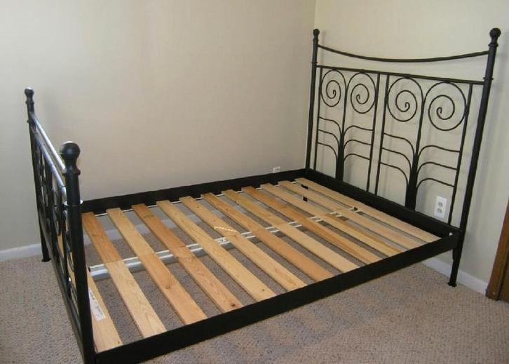 Ikea Noresund 160x200 Bedframe met lattenbodem, Huis en Inrichting, Slaapkamer | Bedden, Gebruikt, Tweepersoons, 160 cm, 200 cm