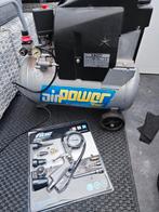 COMPRESSOR 24LT 8 BAR MET LUCHTTOOLS, Doe-het-zelf en Verbouw, Compressors, Ophalen, Gebruikt, 6 tot 10 bar, Minder dan 200 liter/min