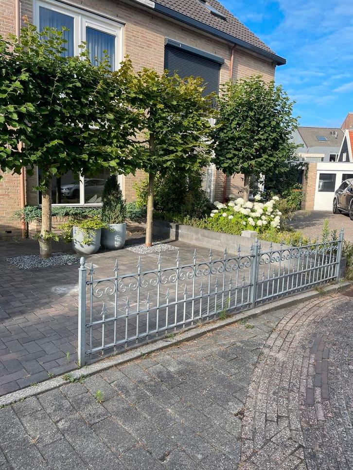 Sierhekwerk van vuurverzinkt staal tuin, Tuin en Terras, Tuinhekken en Hekwerk, Zo goed als nieuw, Sierhekwerk, IJzer, Ophalen