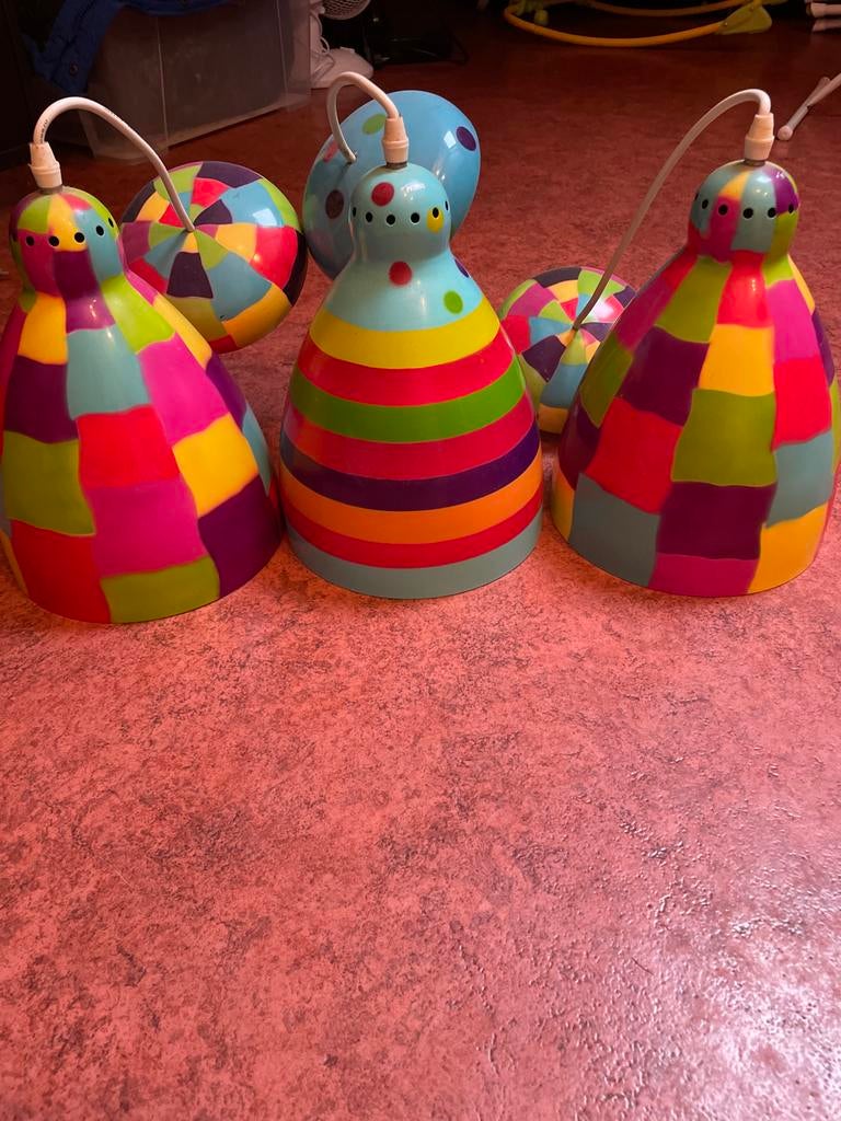 Set van 3 Pylones design lampen, Ophalen of Verzenden, Gebruikt, Kunststof, Minder dan 50 cm