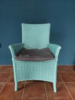 Vier lloyd loom eetkamerstoelen, Blauw, Gebruikt, Ophalen