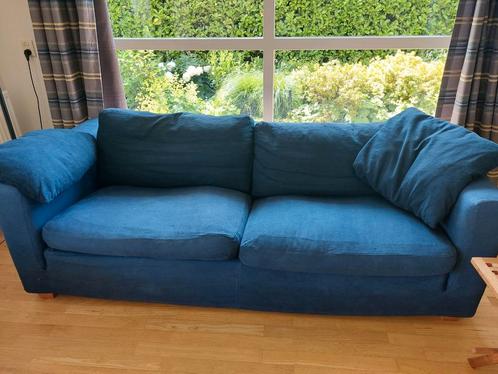 Linteloo 2,5 zits bank met hocker en donzen kussens., Huis en Inrichting, Banken | Bankstellen, Gebruikt, Driepersoons, 200 tot 250 cm