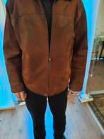 Heren jas, bruin, suède/nubuck., Ophalen, Gedragen