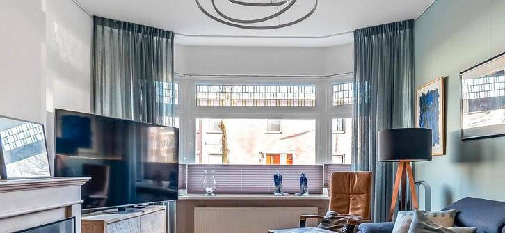 Inbetween gordijnen licht aqua. Praktisch nieuw., Huis en Inrichting, Stoffering | Gordijnen en Lamellen, Zo goed als nieuw, 200 cm of meer