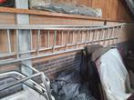 Aluminium Opsteekladder 2 x 16 sporten, Ophalen, Gebruikt, Ladder, Opvouwbaar of Inschuifbaar