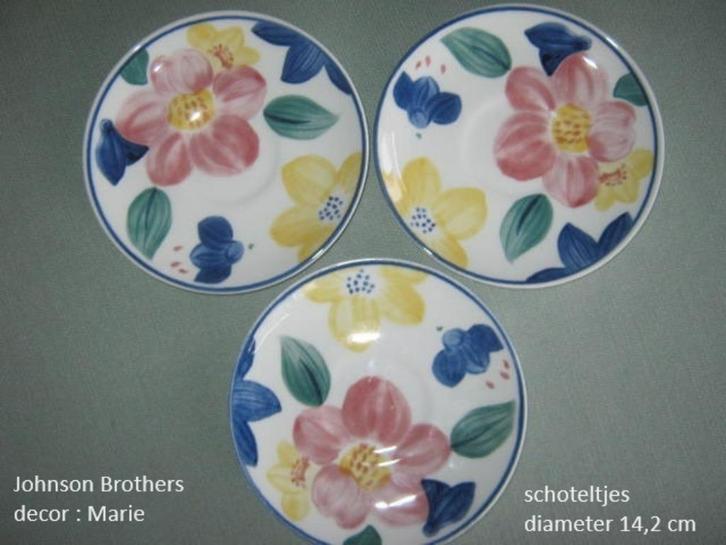 Johnson Brothers marie, schoteltjes v. koffiekopje theekopje, Huis en Inrichting, Keuken | Servies, Zo goed als nieuw, Overige typen