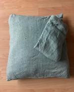 2 kussenhoesjes mintgroen met rits. IKEA., Ophalen of Verzenden, Gebruikt, Groen, Vierkant