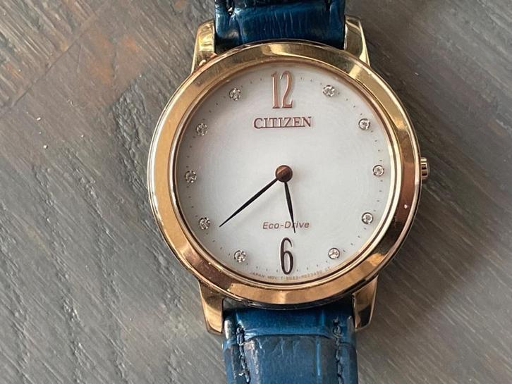 DAMESHORLOGE CITIZEN eco-drive / briljantjes - WD014, Sieraden, Tassen en Uiterlijk, Horloges | Dames, Zo goed als nieuw, Polshorloge