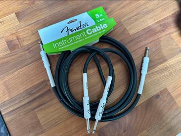 Fender 1/4 jack kabel rubber twee stuks beschikbaar voor biedingen